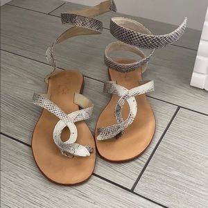 Ankle wrap around sandals